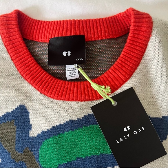 NWT Lazy Oaf - Bad Apple Oversized Sweater - Picture 8 of 13